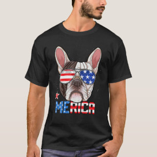 Bulldog 4. Juli Merica Männer Frauen Amerikanisch T-Shirt