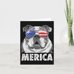 Bulldog 4. Juli Merica Männer Frauen USA F Karte
