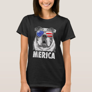 Bulldog 4. Juli Merica Men Usa Flagge T-Shirt