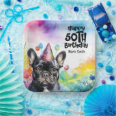 Bulldog 50. Geburtstagsparty Pappteller (Party)