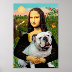Bulldog 9 - Mona Lisa Poster