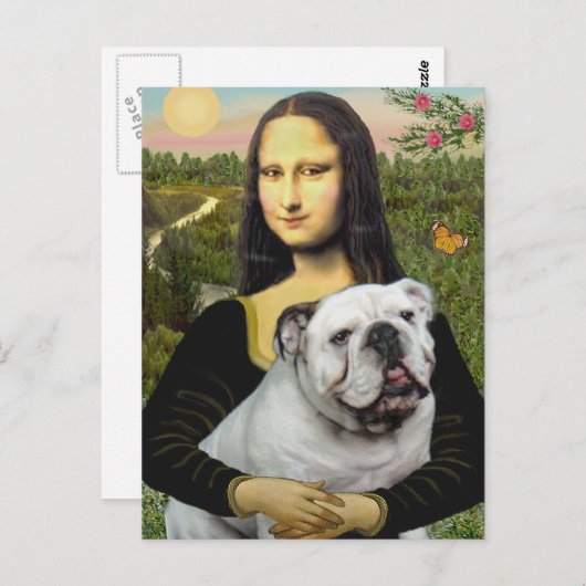 Bulldog 9 - Mona Lisa Postkarte (Vorne/Hinten)