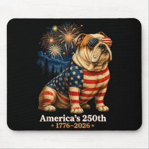 Bulldog Aamericas 250. Jubiläum 1776 2026 Mousepad
