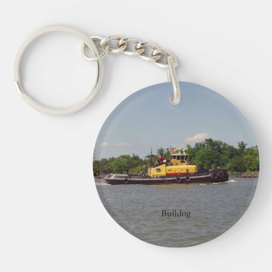 Bulldog-Acryl-Schlüsselanhänger Schlüsselanhänger (Vorderseite)