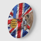 Bulldog-Acrylic-Wall-Uhr Große Wanduhr (Winkel)