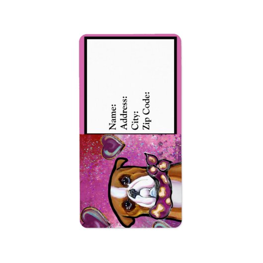 Bulldog Adressaufkleber (Vorne)