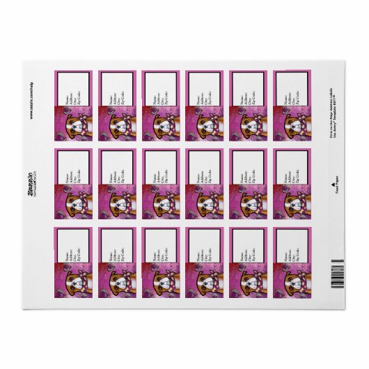 Bulldog Adressaufkleber (Vorne)