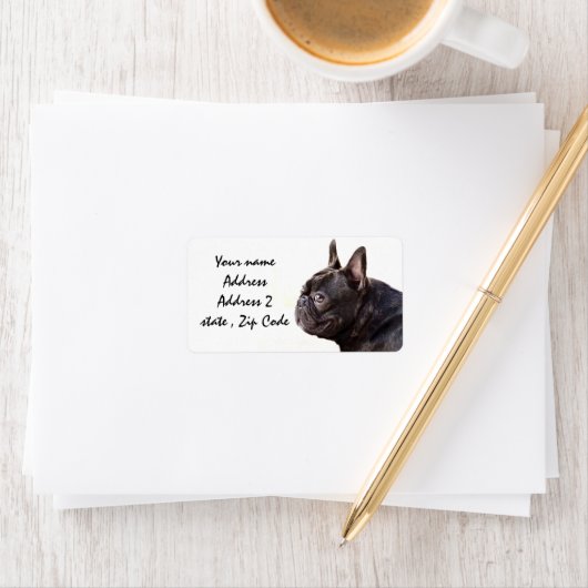 Bulldog Adressaufkleber (Insitu)