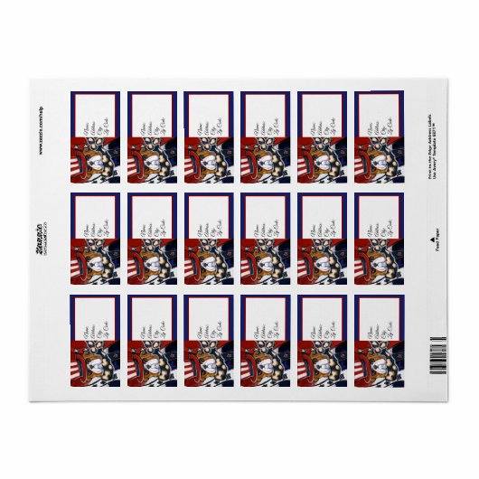 Bulldog Adressaufkleber (Vorne)