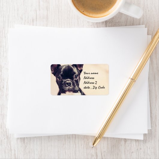 Bulldog Adressaufkleber (Insitu)