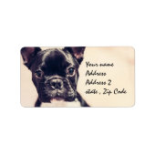 Bulldog Adressaufkleber (Vorne)