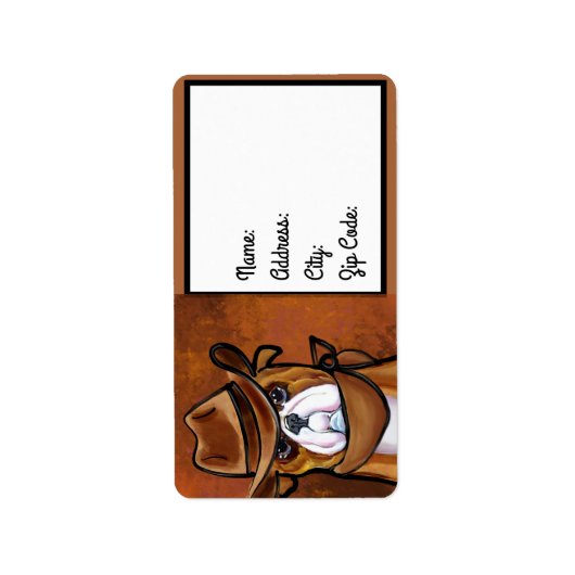 Bulldog Adressaufkleber (Vorne)