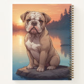 Bulldog am See Notizblock (Rückseite)