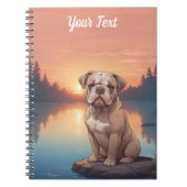 Bulldog am See Notizblock (Vorderseite)