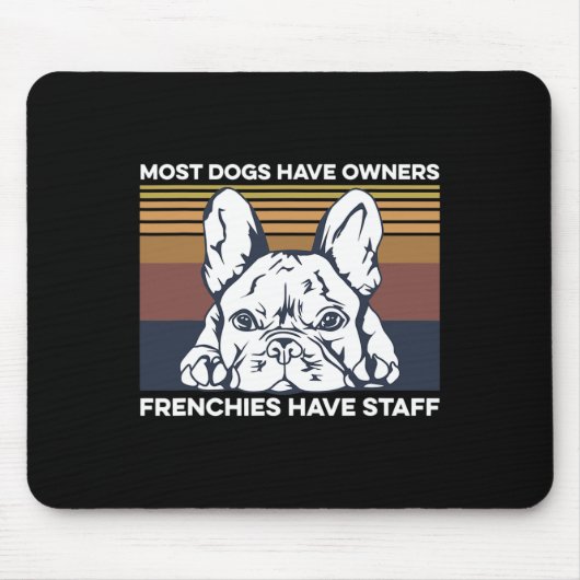 Bulldog-Angebot für einen französischen Eigentümer Mousepad (Vorne)