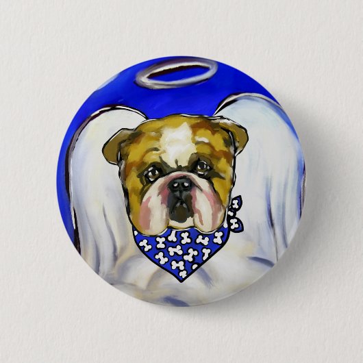 Bulldog Angel Button (Vorderseite)