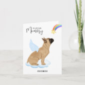 Bulldog Angel Dog Loss Beileid Karte (Vorderseite)
