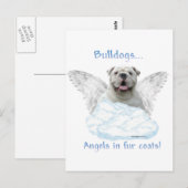 Bulldog Angel Postkarte (Vorne/Hinten)
