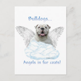 Bulldog Angel Postkarte