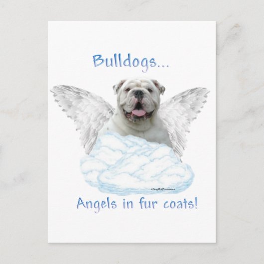 Bulldog Angel Postkarte (Vorderseite)