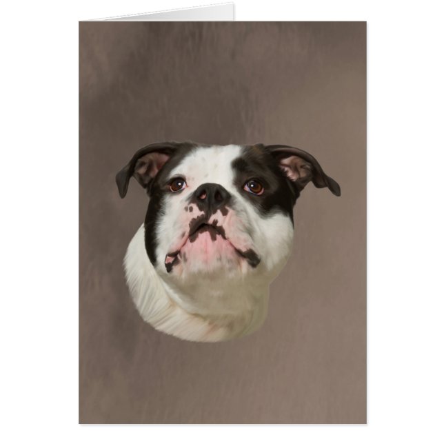 Bulldog Aquarellmalerei (Vorne)