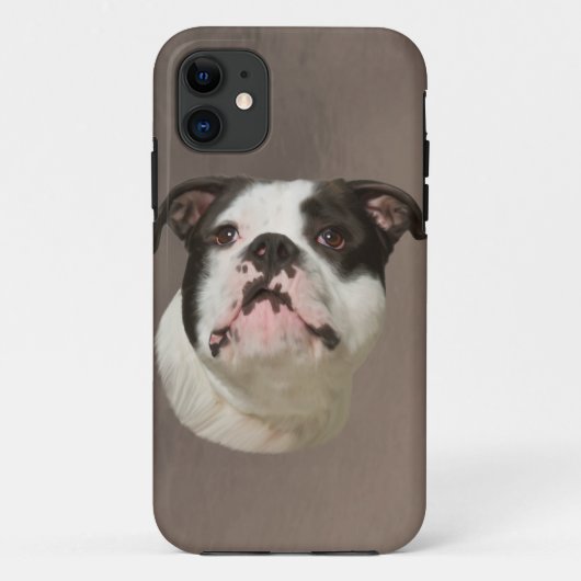 Bulldog Aquarellmalerei Case-Mate iPhone Hülle (Rückseite)