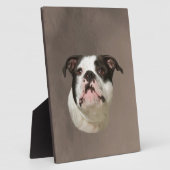 Bulldog Aquarellmalerei Fotoplatte (Seite)