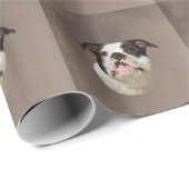 Bulldog Aquarellmalerei Geschenkpapier (Rolleneckpunkt)