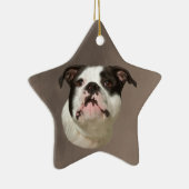 Bulldog Aquarellmalerei Keramikornament (Rechts)