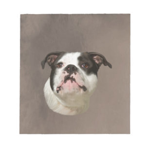 Bulldog Aquarellmalerei Notizblock