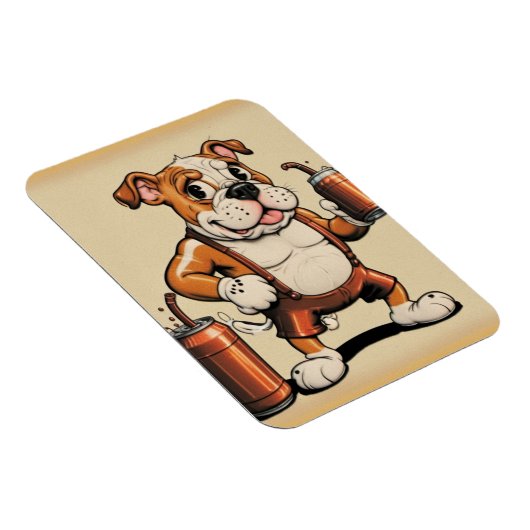 Bulldog Art Magnet (Rechte Seite)
