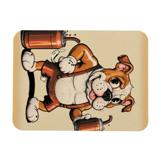 Bulldog Art Magnet (Horizontal)