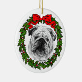 Bulldog Art von Glenda S. Harlan Keramik Ornament (Rechts)