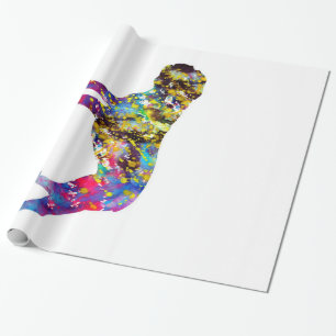 Bulldog Art Watercolor Portrait Geschenkpapier