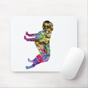 Bulldog Art Watercolor Portrait Mousepad