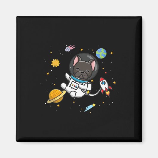 Bulldog Astronaut Magnet (Vorne)