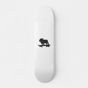 Bulldog auf einem Skateboard - Farbe für Hintergru