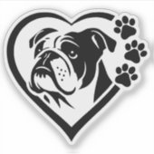 Bulldog Aufkleber (Vorderseite)