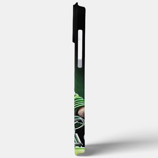 Bulldog Autofahrrad St. Patrick's Day Case-Mate iPhone Hülle (Rückseite / Links)