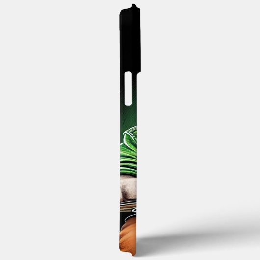 Bulldog Autofahrrad St. Patrick's Day Case-Mate iPhone Hülle (Rückseite / Rechts)