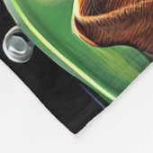 Bulldog Autofahrrad St. Patrick's Day Fleecedecke (Ecke)