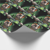 Bulldog Autofahrrad St. Patrick's Day Geschenkpapier (Ecke)