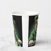 Bulldog Autofahrrad St. Patrick's Day Pappbecher (Links)