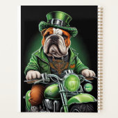 Bulldog Autofahrrad St. Patrick's Day Planer (Rückseite)