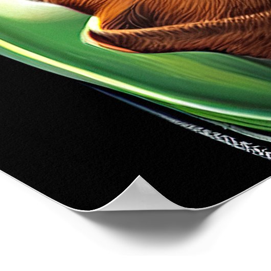 Bulldog Autofahrrad St. Patrick's Day Poster (Ecke)