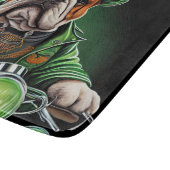 Bulldog Autofahrrad St. Patrick's Day Schneidebrett (Ecke)