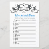 Bulldog Baby Animals Name Game (Vorderseite)
