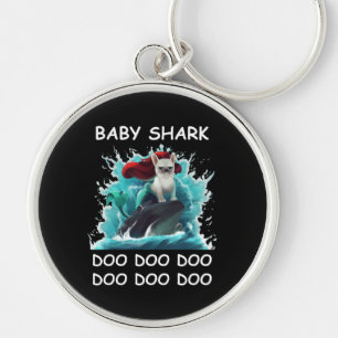 Bulldog Baby Shark Doo Doo Doo Schlüsselanhänger