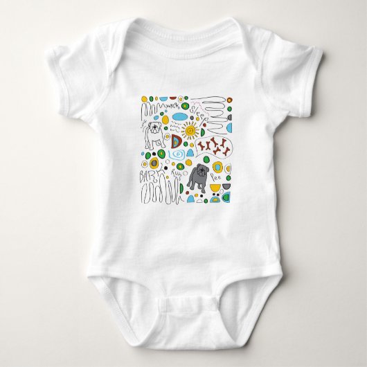 BULLDOG BABY STRAMPLER (Vorderseite)