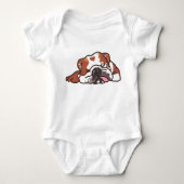 Bulldog Baby Strampler (Vorderseite)